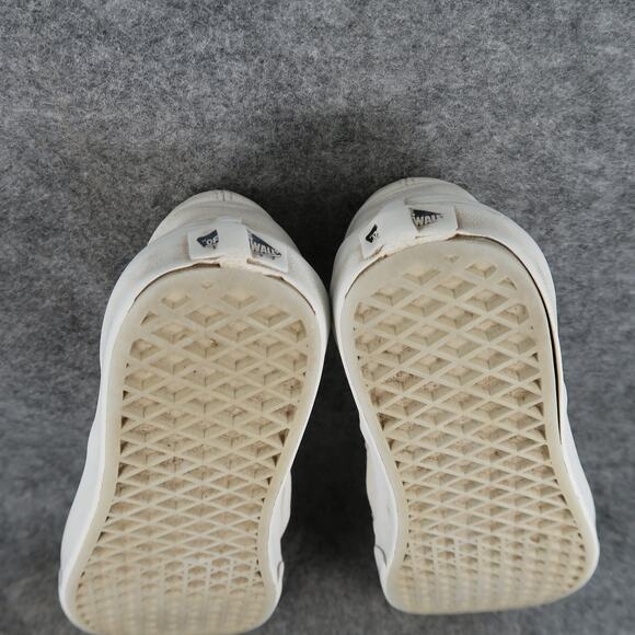 Vans Shoes Womens 8.5 Classic Slip On Casual Sneakers White Canvas Skate Active - Picture 10 of 11